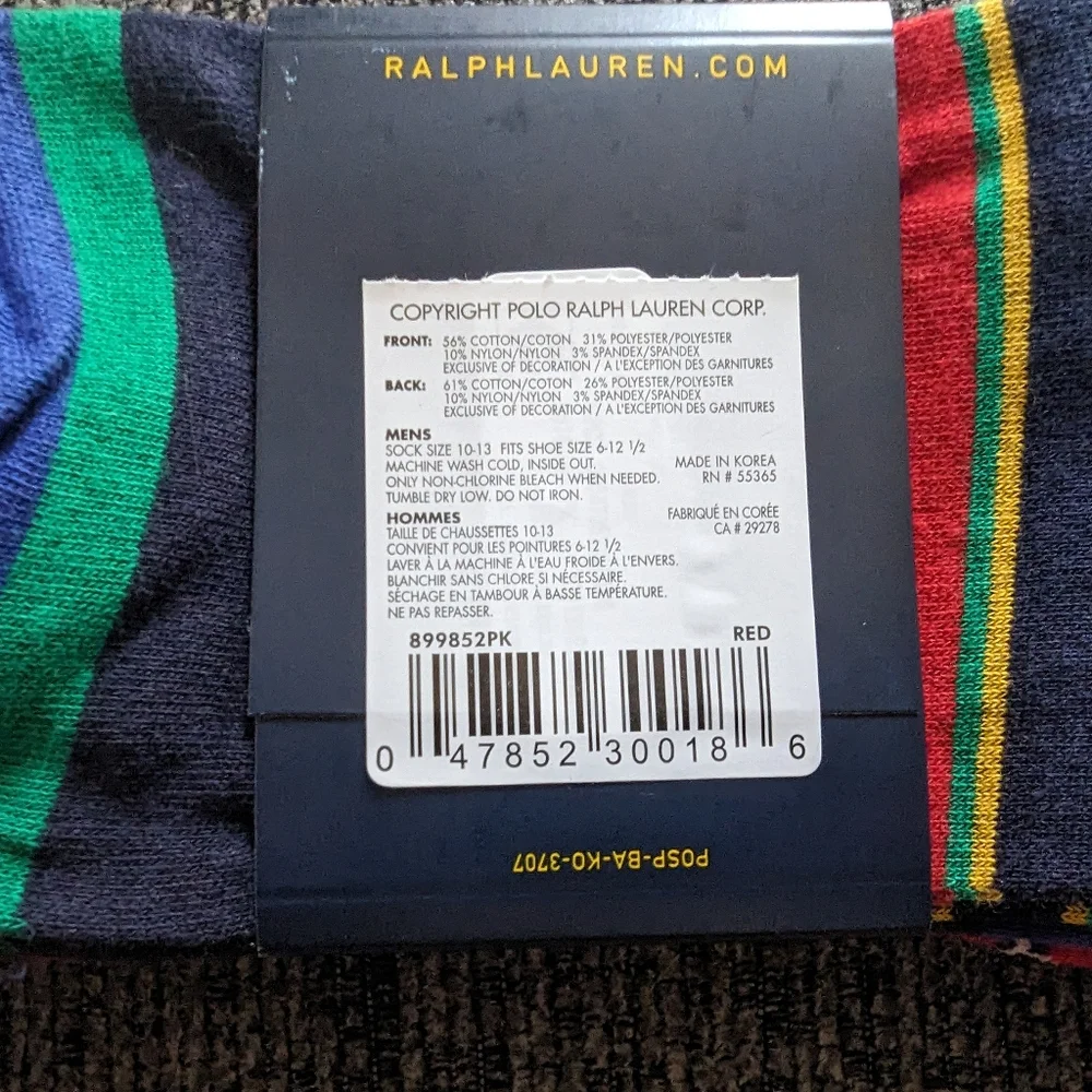 Polo Ralph Lauren ☠️ Skull & Cross Bones Dress Socks 2 Pack L